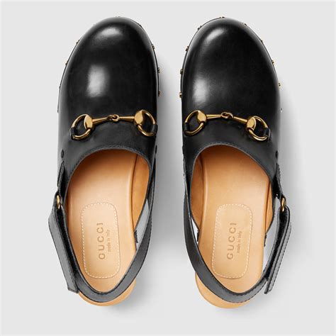 zoccoli gucci amstel|Gucci Amstel leather clog .